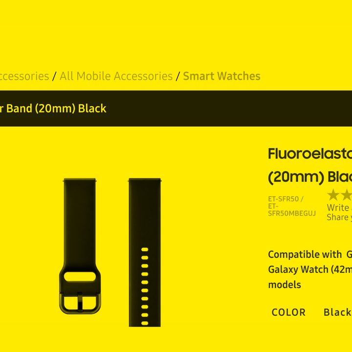 Samsung selling a Galaxy Watch band made out of fluoroelastomer.
