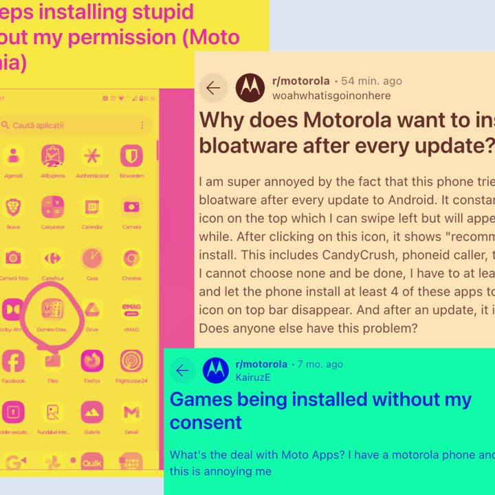 Sample of user complaints about Motorola phones. Set 7.