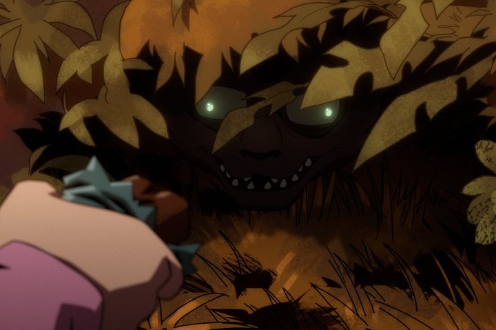 Weasel hides in a bush in Creature Commandos.