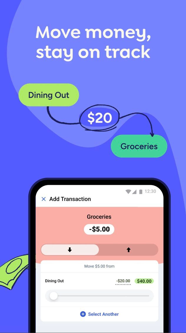Add transaction screen on YNAB.