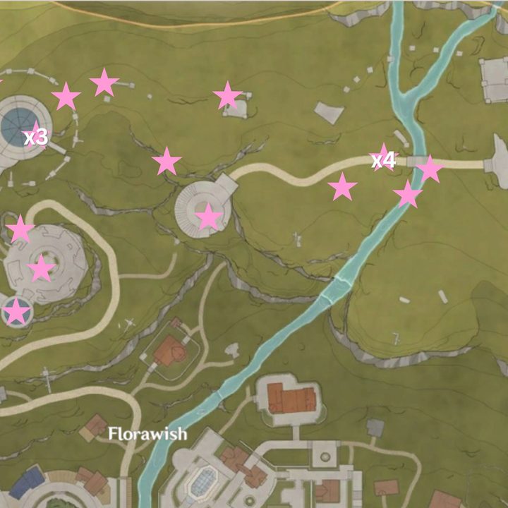 Infinity Nikki Whimstar map Florawish 2