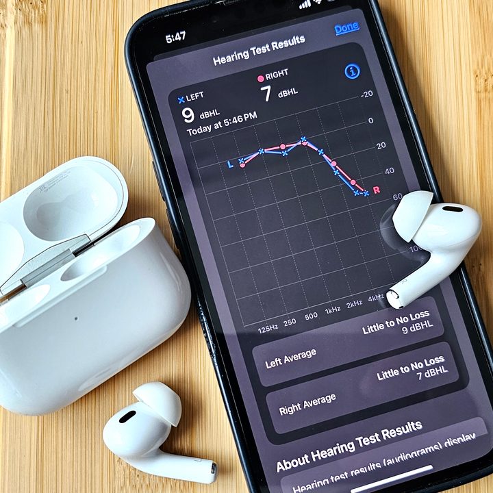 Apple's hearing test in iOS 18.1.
