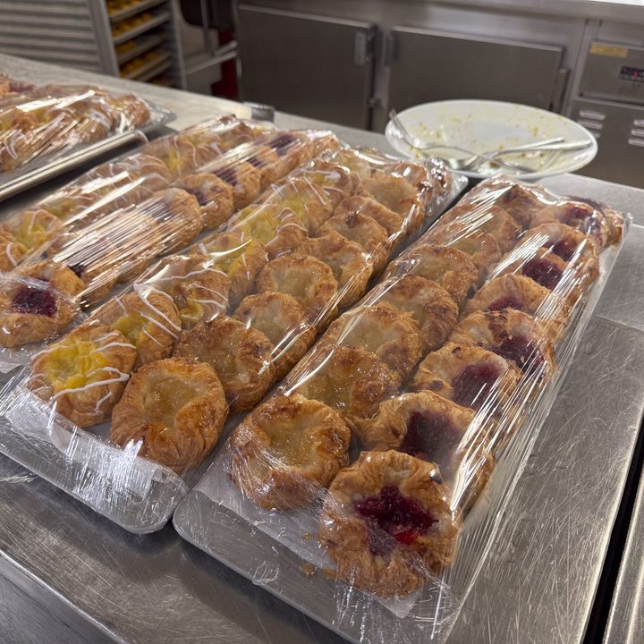 Dozens of baked rolls and pastries aboard Royal Caribbean Allure of the Seas in December 2024 (captured on the iPhone 16 Pro)