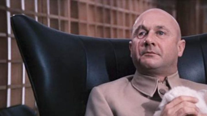 Blofeld holds a cat in You Only Live Twice.