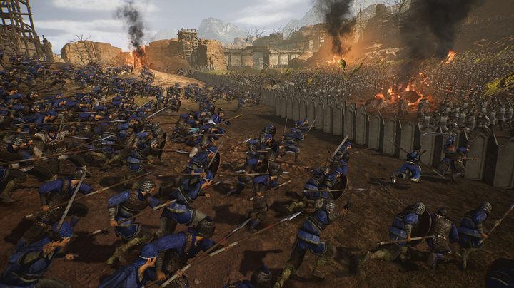 Two armies clash in Dynasty Warriors: Origins.