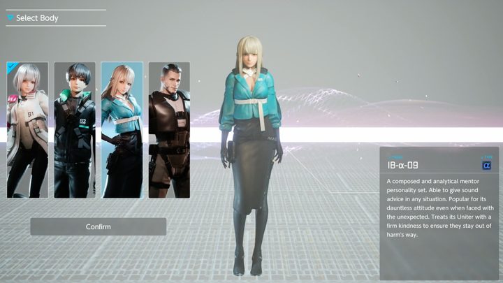 The Magus customization screen in Synduality: Echo of Ada