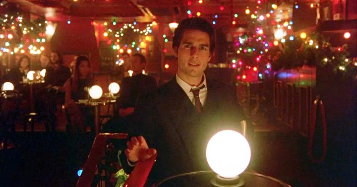 A man looks at the camera in Eyes Wide Shut.
