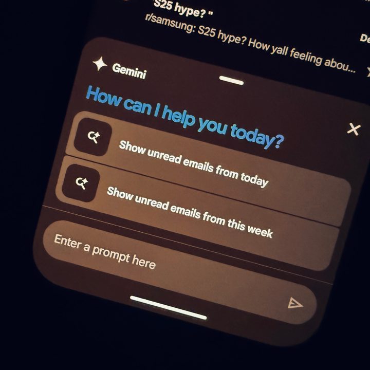 Gemini pop-up in Gmail app.