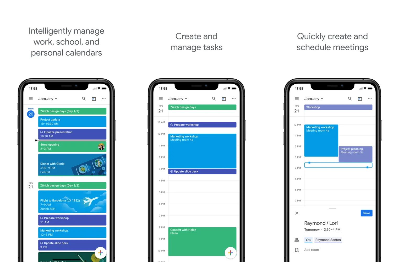 Google Calendar app.