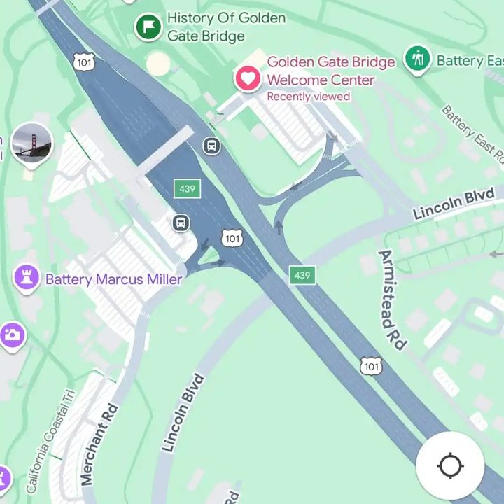 Google Maps new teal accents.