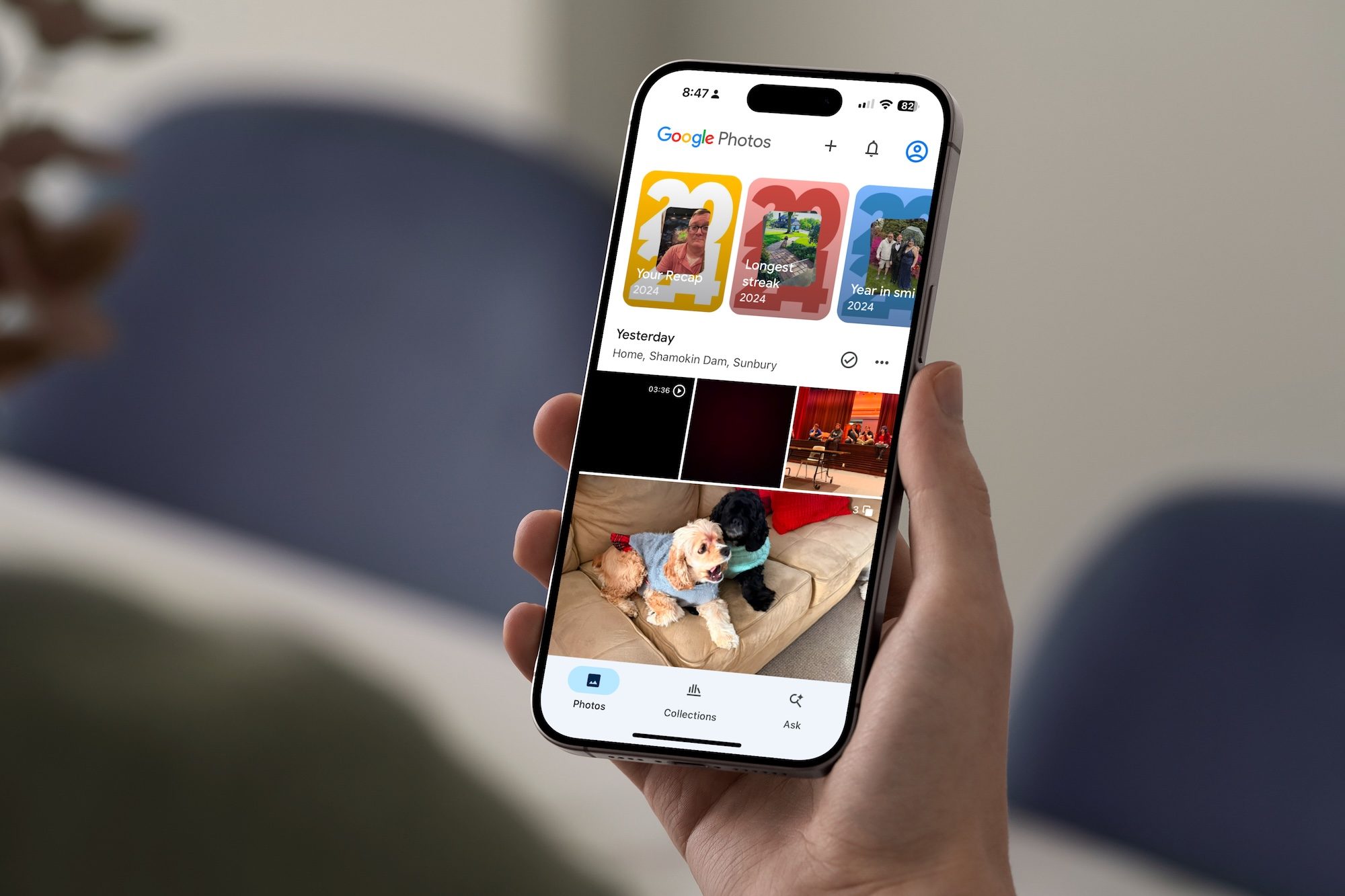 Google Photos' year in review feature for 2024.