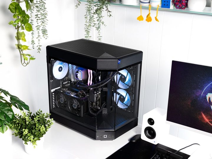 iBUYPOWER RDY Y60 005 gaming and RTX for AI PC on desk