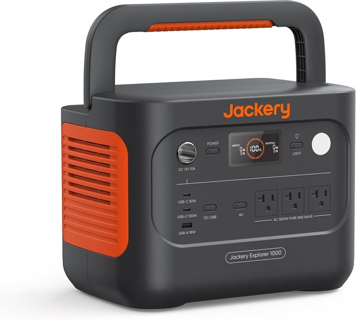 The Jackery Explorer 1000 portable power station.