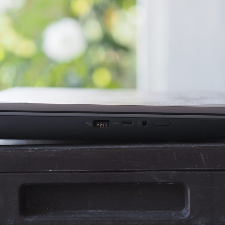 Lenovo ThinkPad P16 Gen 2 left side view showing ports.