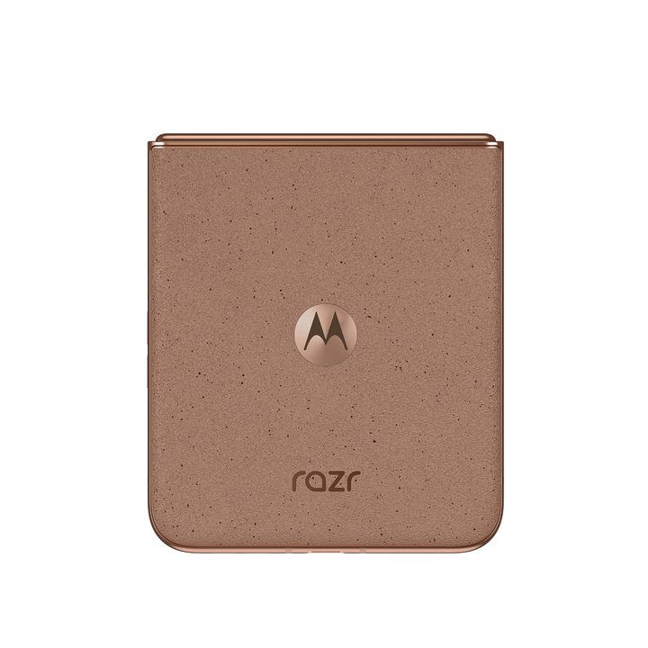 The Motorola Razr Plus 2024 in Mocha Mousse.