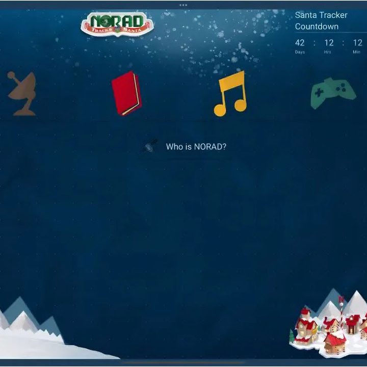 norad tracks santa app new interface with christmas themed decorations