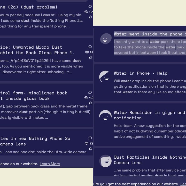 Nothing Phone durability issues showcased in user testimonies, sample 13.