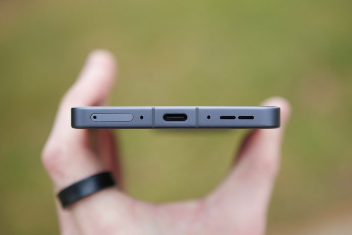 The USB-C port on the OnePlus 13R.