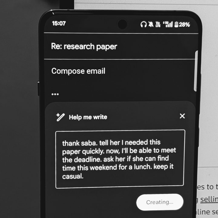 Crafting a reply using Gemini.