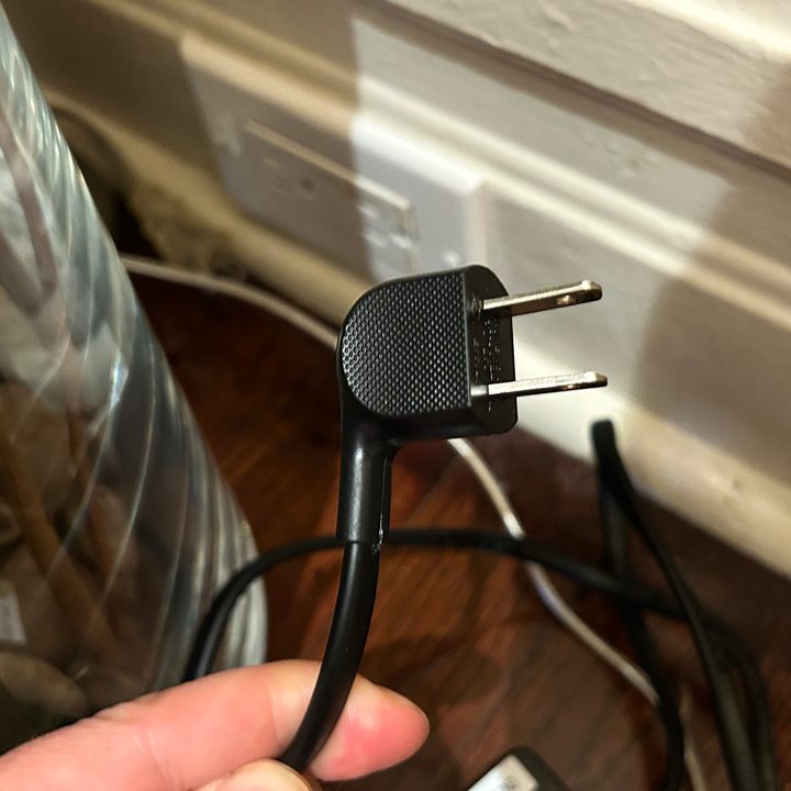 Samsung Music Frame power adapter plug.