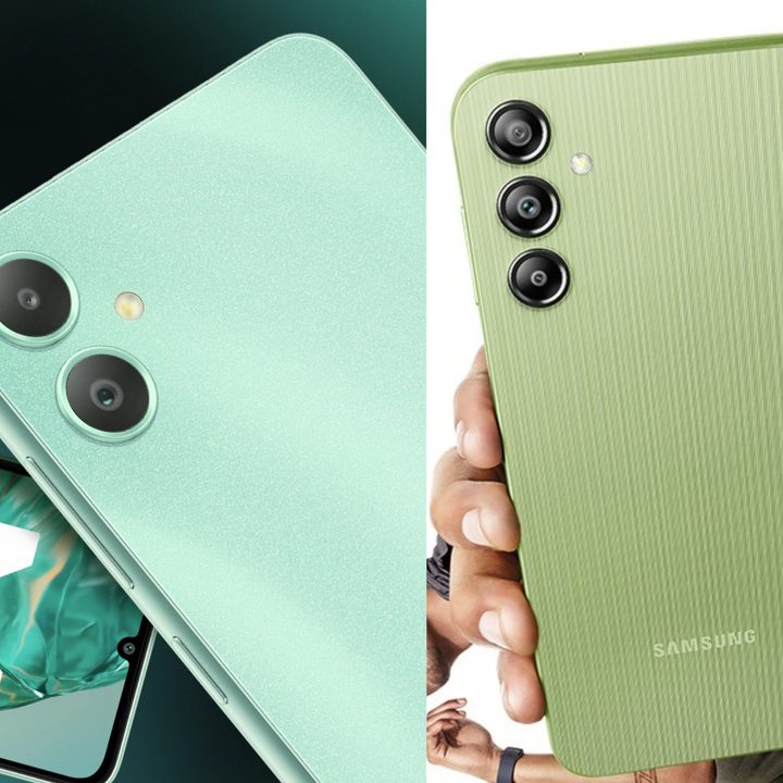 Rear panel of budget Samsung phones.