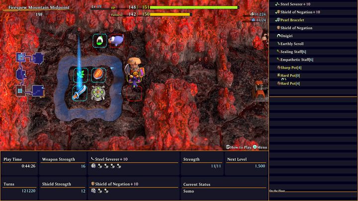 The dungeon crawling in Shiren the Wanderer: The Mystery Dungeon of Serpentcoil Island
