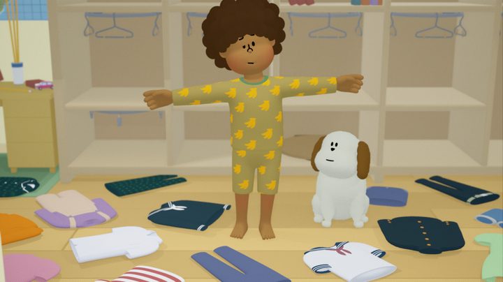 A child t-poses in To a T.