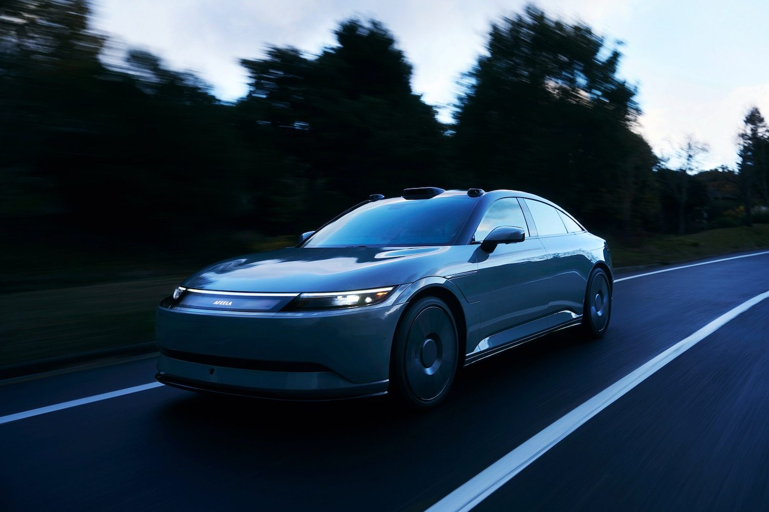 Afeela 1 driving.