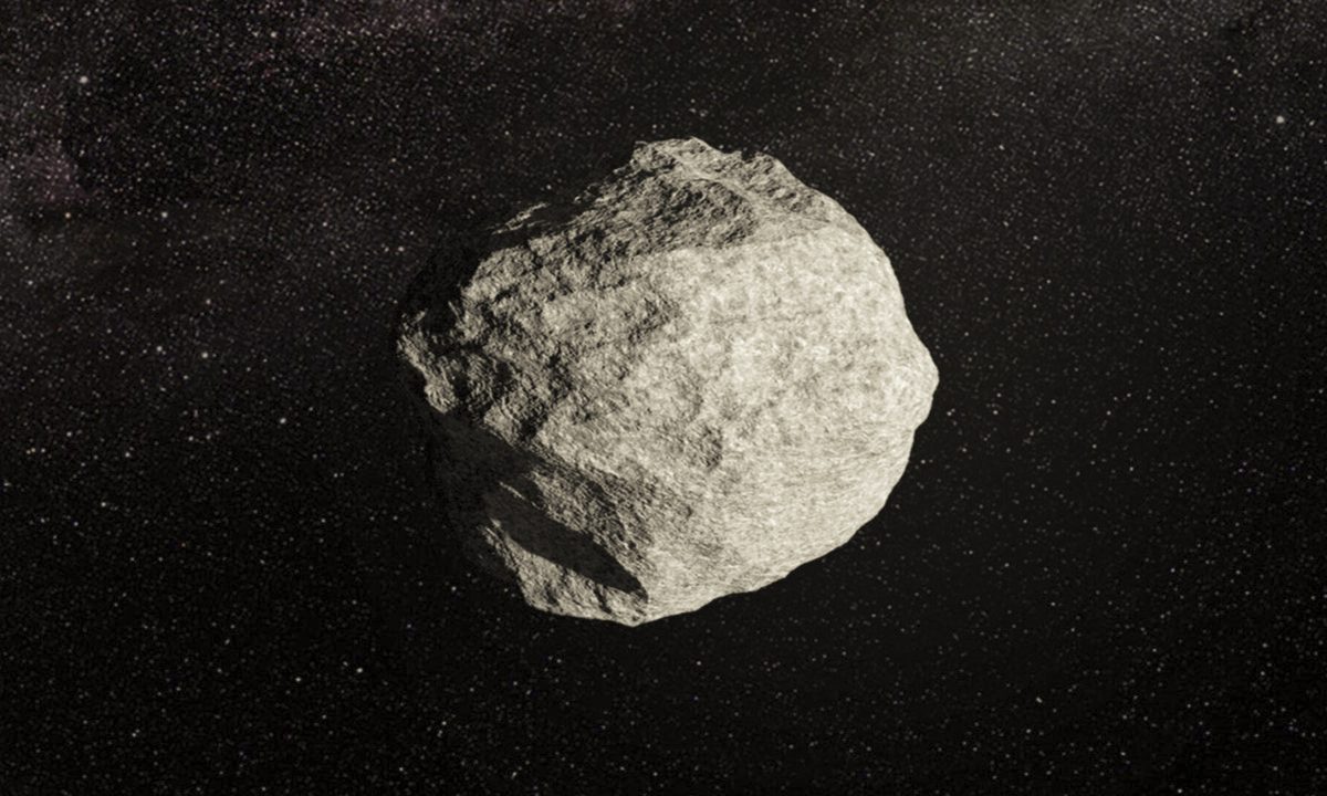 Artist's impression of an asteroid. This image is not intended to reflect the characteristics of any specific known asteroid.