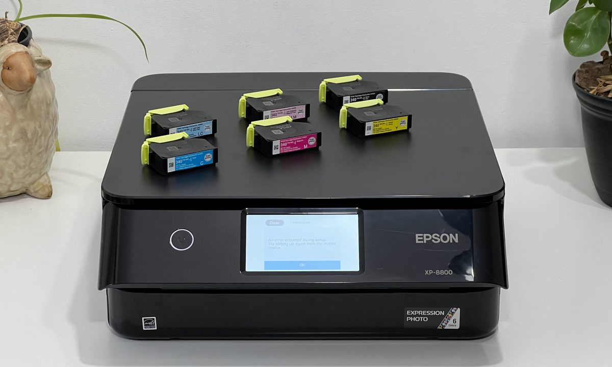 Epson's Expression Photo XP-8800 is a compact, all-in-one photo printer with a six-ink color system.