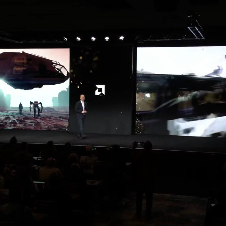 AMD announcing FSR 4 during CES 2025.