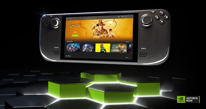Nvidia GeForce Now's app running on Steam Deck.