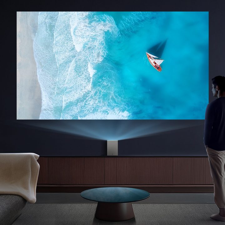 LG CineBeam S ultra short throw projector.