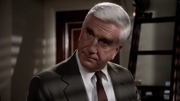 Leslie Nielsen in "The Naked Gun."