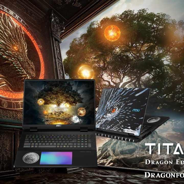 A presentation slide of the 2025 MSI Titan 18 HX