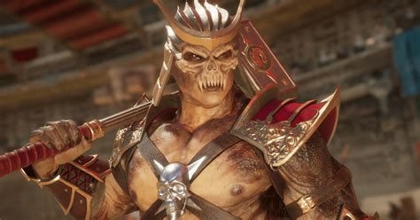 Shao Kahn scowling in Mortal Kombat 9.