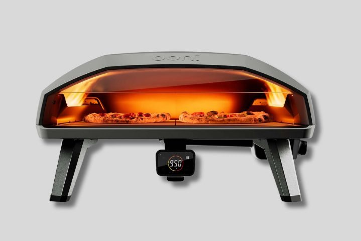 sleek modern pizza oven