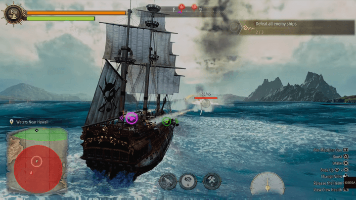 Open seas traversal in Like a Dragon: Pirate Yakuza in Hawaii.