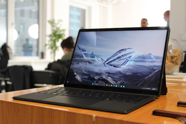The ROG Flow Z13 on a table.