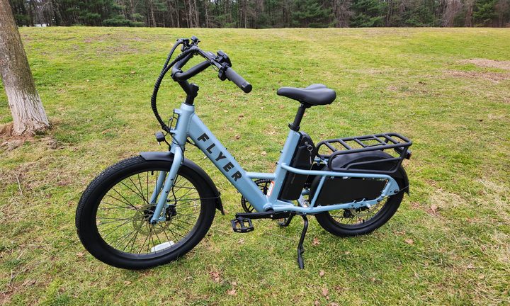 Radio Flyer Flex e-bike left side emphasizing the handlebars.