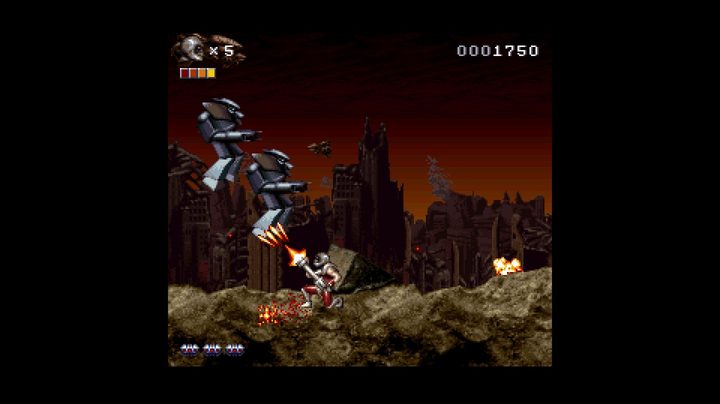 Platformer and shooter gameplay from Rendering Ranger: R2.
