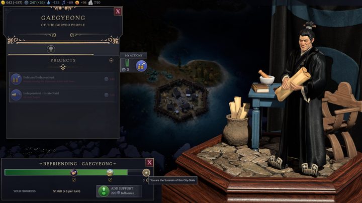 An inexpedient power influence in Civilization 7.