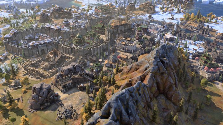 A Mongolian city in Sid Meier's Civilization VII.
