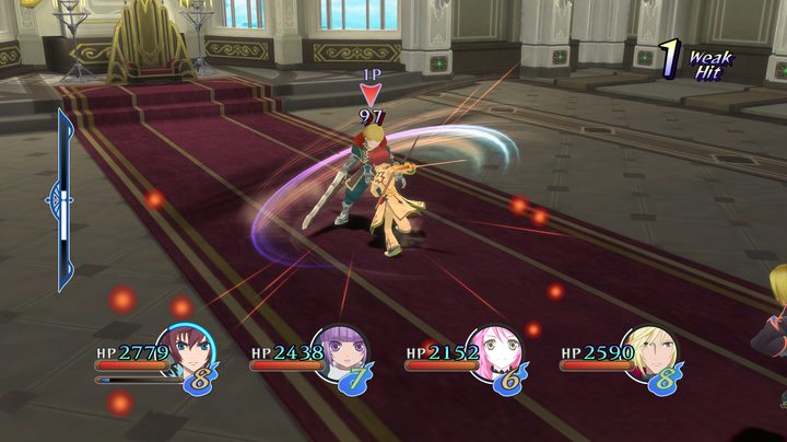 The battle system in Tales of Graces F