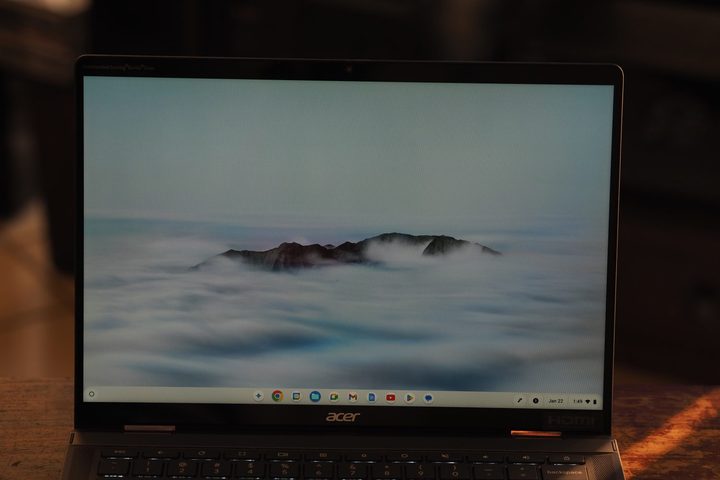 Acer Chromebook Plus Spin 14 front view showing display.