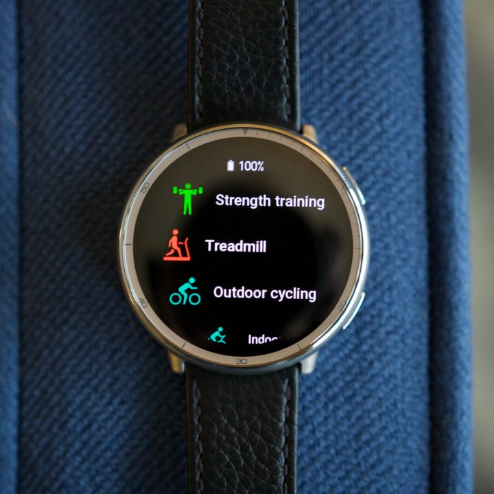 Available workout modes on the Amazfit Active 2.