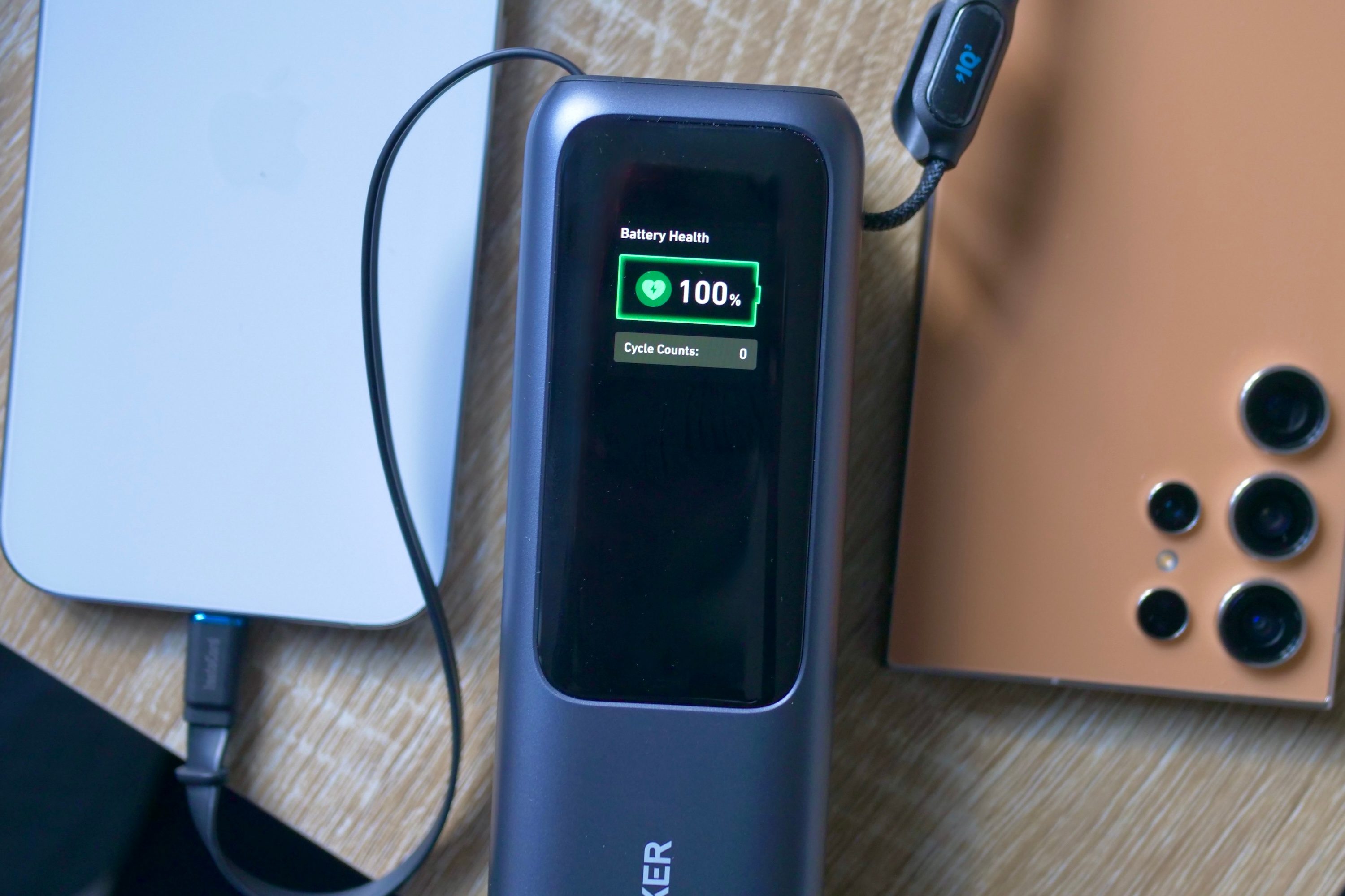 The Anker 165W Power Bank's battery health screen.