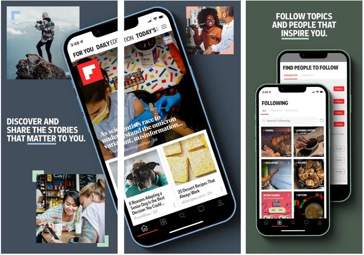 Flipboard app.