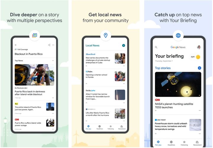 Google News app.