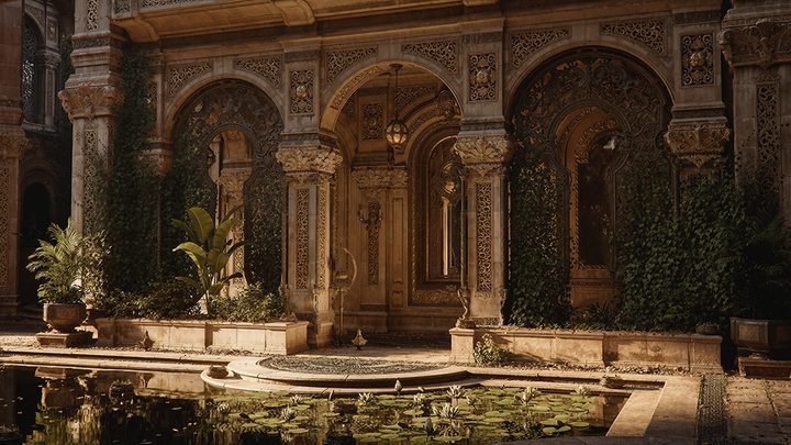 A palace in a video game.